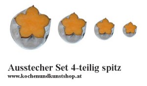 Ausstecher Set 4-teilig, spitz