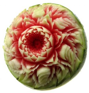 Wassermelone Thai carving Stil